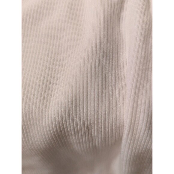 Minimalist Ribbed Henley Bodysuit – Size S – Cream – Long Sleeve – NWT -MANGOPOP - Picture 3 of 6